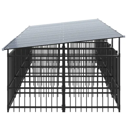 Vanjski kavez za pse s krovom čelični 9,38 m² - 491 x 198 x 128 cm 1 Cijena