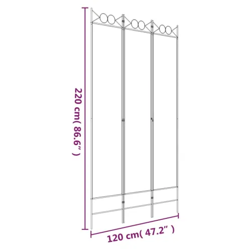 Paravan - Sobna pregrada s 3 panela antracit 120 x 220 cm od tkanine - Antracit 120 x 220 cm Cijena