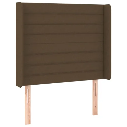 LED uzglavlje tamnosmeđe 103 x 16 x 118/128 cm od tkanine - Tamno smeđa 103 x 16 x 118/128 cm Cijena