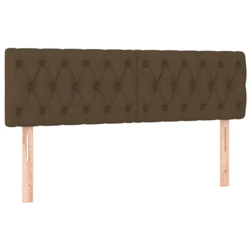 LED uzglavlje tamnosmeđe 144 x 7 x 78/88 cm od tkanine - Tamno smeđa 144 x 7 x 78/88 cm Cijena