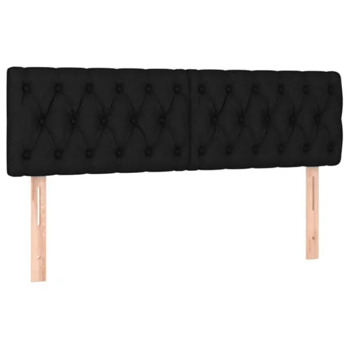 LED uzglavlje crno 144 x 7 x 78/88 cm od tkanine - Crna 144 x 7 x 78/88 cm Cijena