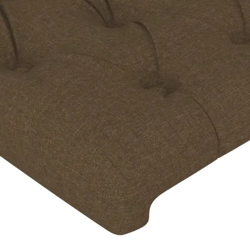 LED uzglavlje tamnosmeđe 203x16x118/128 cm od tkanine - Tamno smeđa 203 x 16 x 118/128 cm Cijena