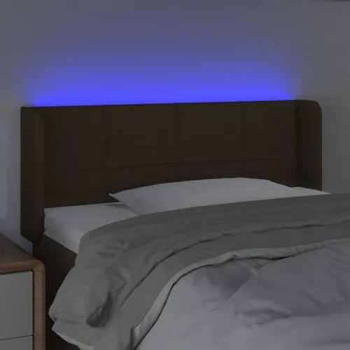 LED uzglavlje tamnosmeđe 93x16x78/88 cm od tkanine - Tamno smeđa 93 x 16 x 78/88 cm 1 Tamno smeđa Cijena