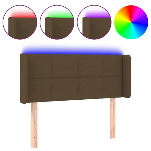 LED uzglavlje tamnosmeđe 93x16x78/88 cm od tkanine - Tamno smeđa 93 x 16 x 78/88 cm 1 Tamno smeđa Cijena