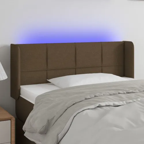 LED uzglavlje tamnosmeđe 93x16x78/88 cm od tkanine - Tamno smeđa 93 x 16 x 78/88 cm 1 Tamno smeđa Cijena