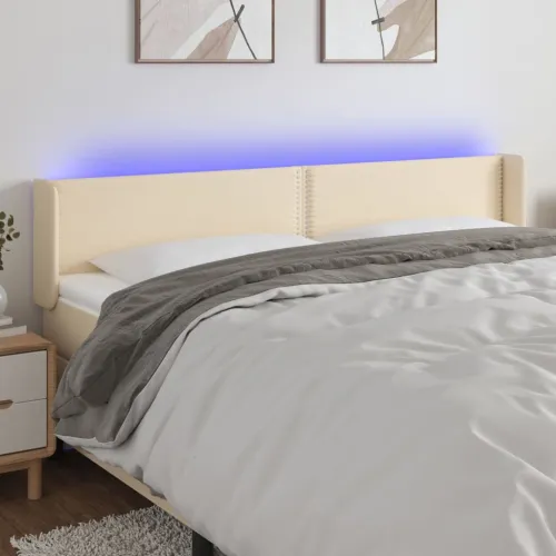 LED uzglavlje krem 183x16x78/88 cm od tkanine - Krema 183 x 16 x 78/88 cm Cijena
