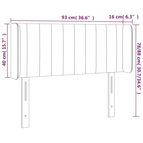 LED uzglavlje plavo 93x16x78/88 cm od tkanine - Plava 93 x 16 x 78/88 cm 1 Plava Cijena