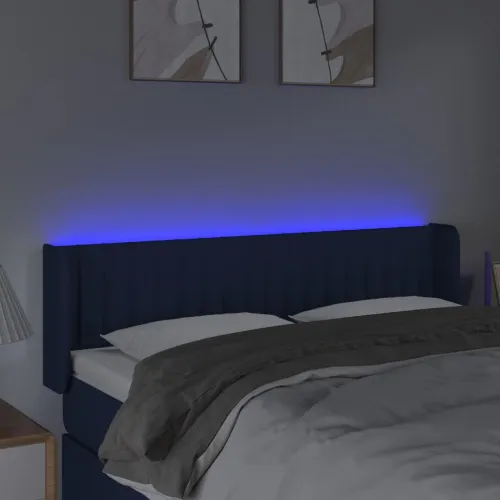 LED uzglavlje plavo 147x16x78/88 cm od tkanine - Plava 147 x 16 x 78/88 cm Cijena