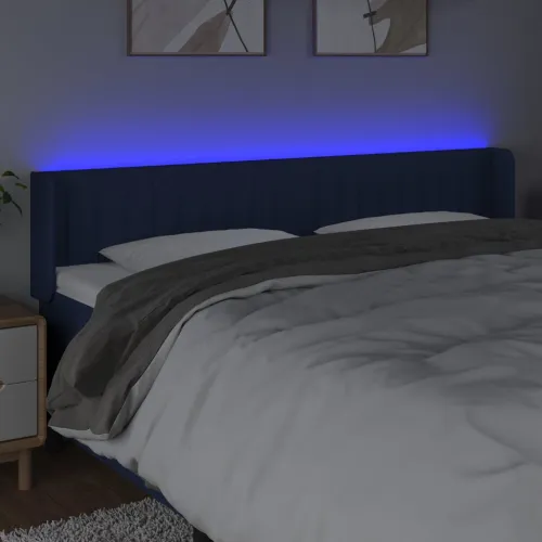 LED uzglavlje plavo 163x16x78/88 cm od tkanine - Plava 163 x 16 x 78/88 cm Cijena