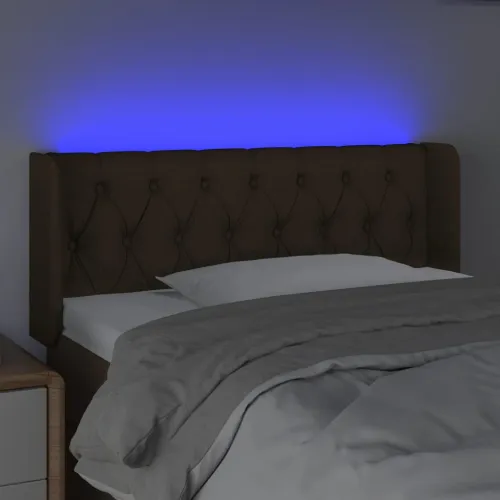 LED uzglavlje tamnosmeđe 93x16x78/88 cm od tkanine - Tamno smeđa 93 x 16 x 78/88 cm Cijena