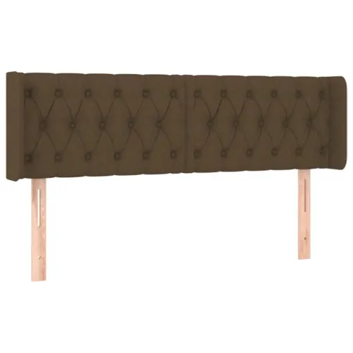 LED uzglavlje tamnosmeđe 147x16x78/88 cm od tkanine - Tamno smeđa 147 x 16 x 78/88 cm Cijena