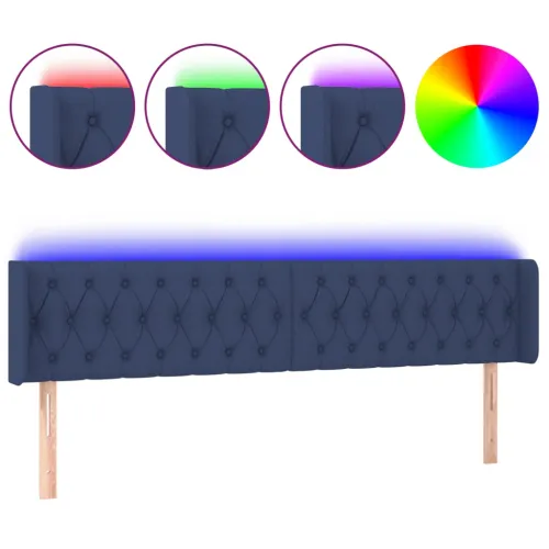 LED uzglavlje plavo 183x16x78/88 cm od tkanine - Plava 183 x 16 x 78/88 cm Cijena