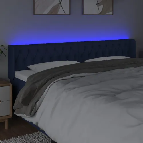 LED uzglavlje plavo 183x16x78/88 cm od tkanine - Plava 183 x 16 x 78/88 cm Cijena