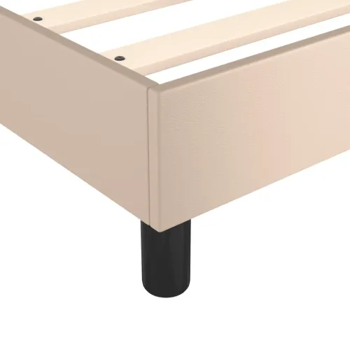 Okvir za krevet s oprugom boja cappuccina 140x190 cm od umjetne kože - Boja cappuccina 25 cm 140 x 190 cm Cijena