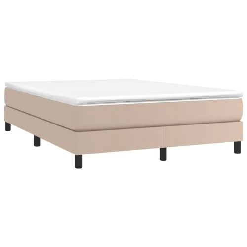 Okvir za krevet s oprugom boja cappuccina 140x190 cm od umjetne kože - Boja cappuccina 25 cm 140 x 190 cm Cijena
