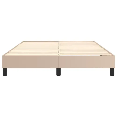 Okvir za krevet s oprugom boja cappuccina 140x190 cm od umjetne kože - Boja cappuccina 25 cm 140 x 190 cm Cijena