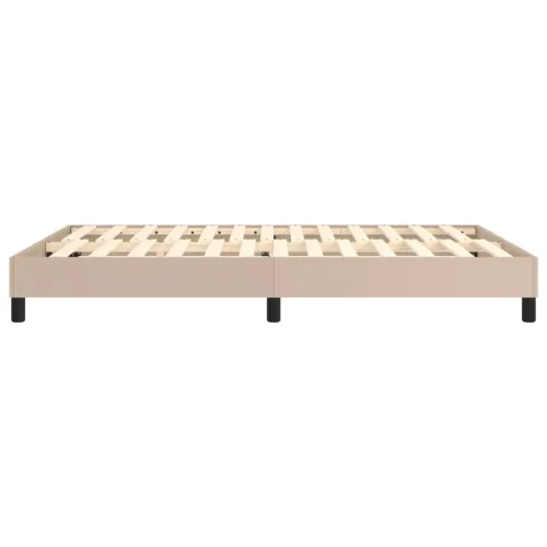 Okvir za krevet s oprugom boja cappuccina 140x190 cm od umjetne kože - Boja cappuccina 25 cm 140 x 190 cm Cijena