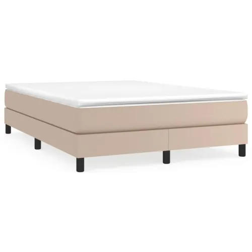 Okvir za krevet s oprugom boja cappuccina 140x190 cm od umjetne kože - Boja cappuccina 25 cm 140 x 190 cm Cijena