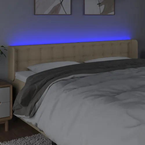 LED uzglavlje krem 183x16x78/88 cm od tkanine - Krema 183 x 16 x 78/88 cm Cijena