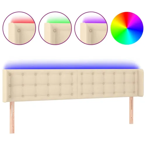 LED uzglavlje krem 183x16x78/88 cm od tkanine - Krema 183 x 16 x 78/88 cm Cijena