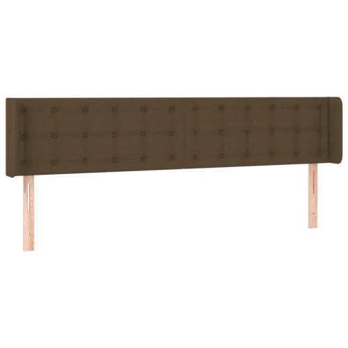 LED uzglavlje tamnosmeđe 203x16x78/88 cm od tkanine - Tamno smeđa 203 x 16 x 78/88 cm Cijena