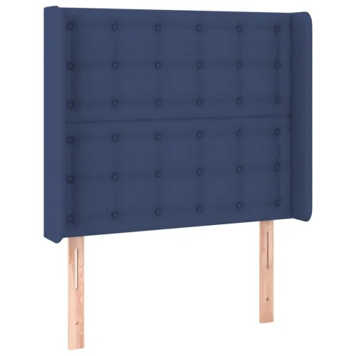 LED uzglavlje plavo 93 x 16 x 118/128 cm od tkanine - Plava 93 x 16 x 118/128 cm Cijena