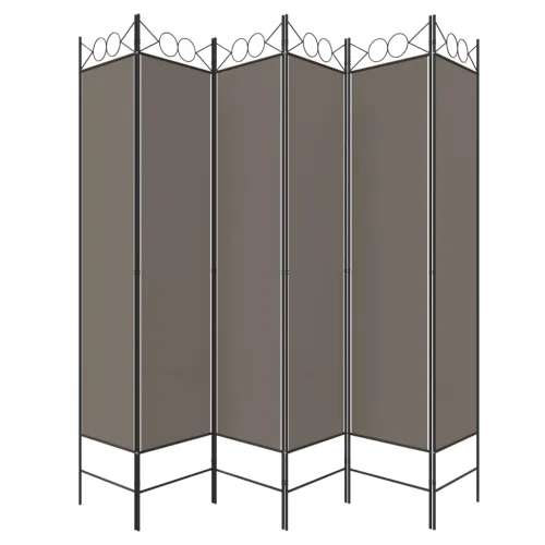 Paravan - Sobna pregrada s 6 panela antracit 240x220 cm od tkanine - Antracit 240 x 220 cm Cijena