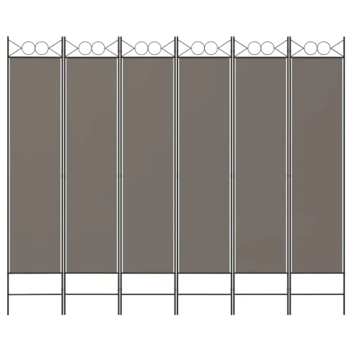 Paravan - Sobna pregrada s 6 panela antracit 240x220 cm od tkanine - Antracit 240 x 220 cm Cijena