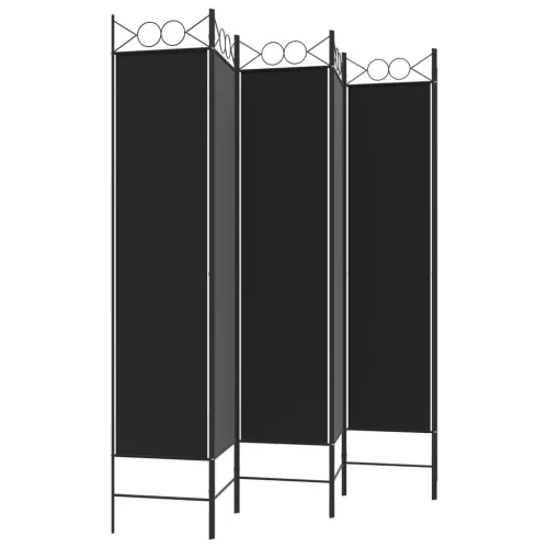 Paravan - Sobna pregrada s 6 panela crna 240x200 cm od tkanine - Crna 240 x 200 cm 1 1 Cijena