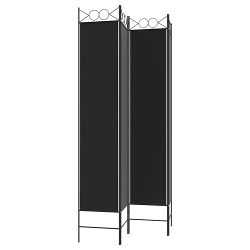 Paravan - Sobna pregrada s 4 panela crna 160x220 cm od tkanine - Crna 160 x 220 cm Cijena