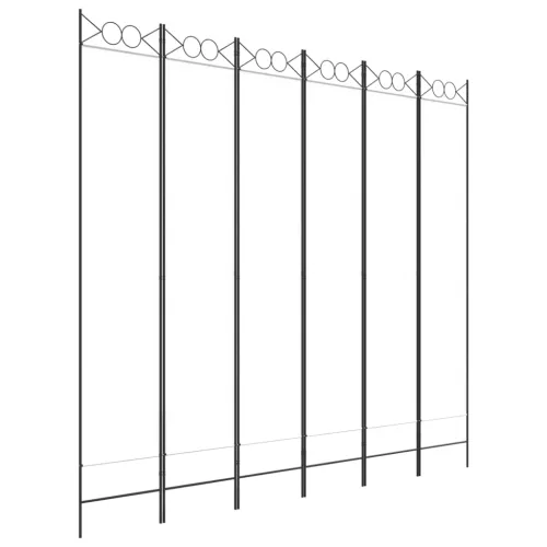 Paravan - Sobna pregrada sa 6 panela bijela 240x220 cm od tkanine - Bijela 240 x 220 cm 1 1 Cijena