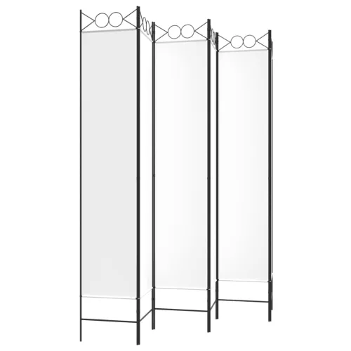 Paravan - Sobna pregrada sa 6 panela bijela 240x220 cm od tkanine - Bijela 240 x 220 cm Cijena
