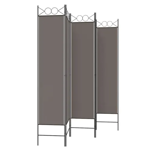 Paravan - Sobna pregrada s 5 panela antracit 200x220 cm od tkanine - Antracit 200 x 220 cm Cijena