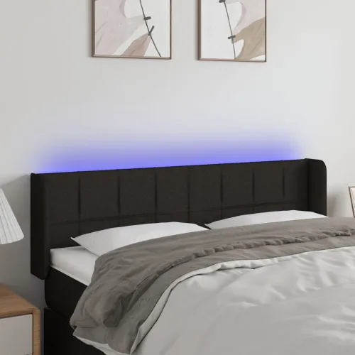 LED uzglavlje crno 147x16x78/88 cm od tkanine - Crna 147 x 16 x 78/88 cm Cijena
