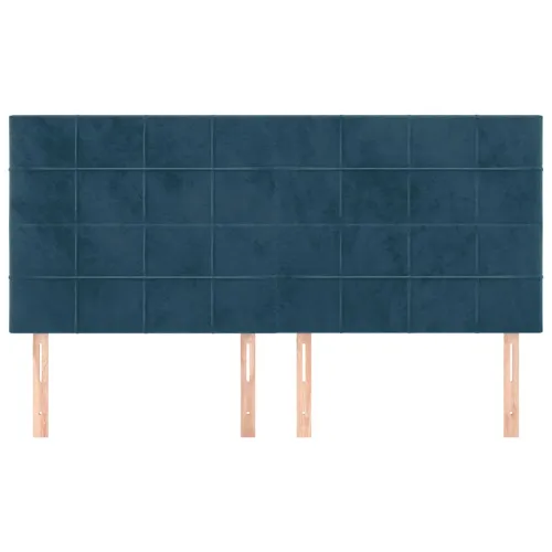 Uzglavlje tamnoplavo 200x5x118/128 cm baršunasto - Tamno plava 200 cm Visoko Cijena