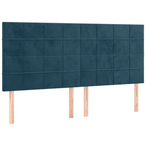 Uzglavlje tamnoplavo 200x5x118/128 cm baršunasto - Tamno plava 200 cm Visoko Cijena