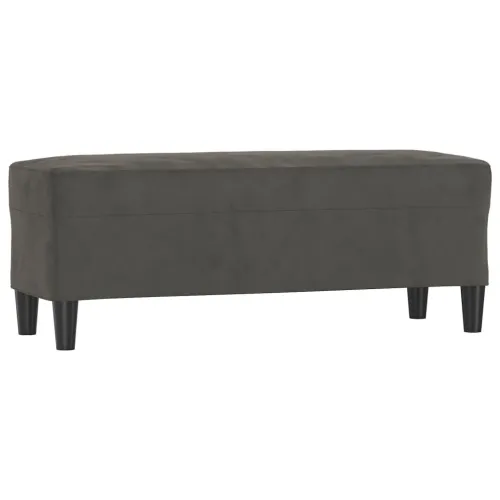 Klupa tamnosiva 100 x 35 x 41 cm baršunasti - Tamno siva 100 x 35 x 41 cm Cijena