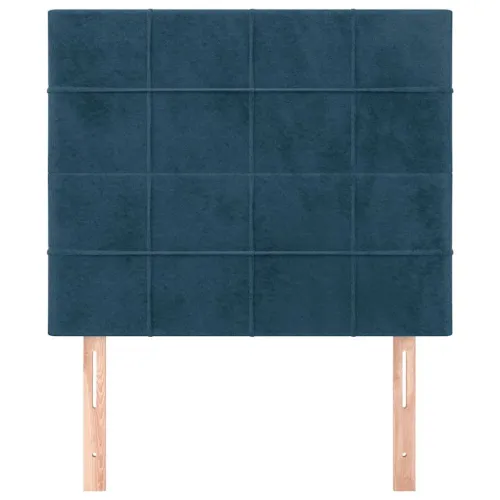 Uzglavlje tamnoplavo 100x5x118/128 cm baršunasto - Tamno plava 100 cm Visoko Cijena