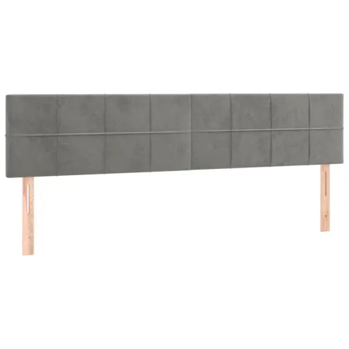 Uzglavlja svjetlosiva 200x5x78/88 cm baršunasta - Svjetlosiva 200 cm Nisko Cijena