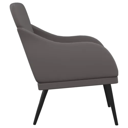 Fotelja sivi 63 x 76 x 80 cm od umjetne kože - Siva Cijena