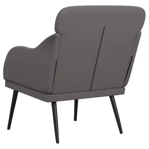Fotelja sivi 63 x 76 x 80 cm od umjetne kože - Siva Cijena