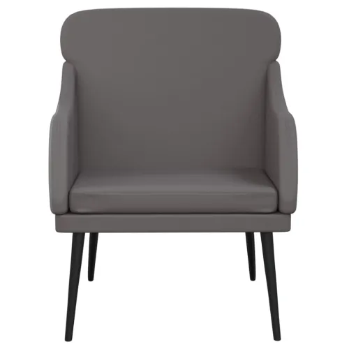 Fotelja sivi 63 x 76 x 80 cm od umjetne kože - Siva Cijena