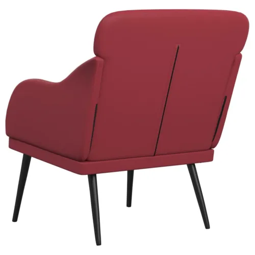 Fotelja crvena boja vina 63 x 76 x 80 cm od umjetne kože - boja crnog vina Cijena
