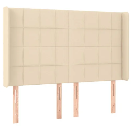 LED uzglavlje krem 147 x 16 x 118/128 cm od tkanine - Krema 147 x 16 x 118/128 cm Cijena