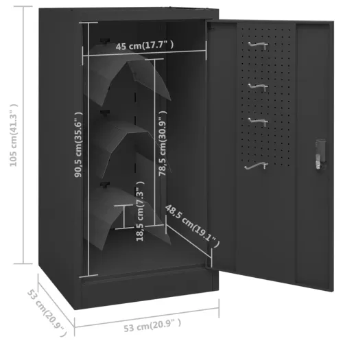 Ormarić za sedla antracit 53 x 53 x 105 cm čelični - Antracit 53 x 53 x 105 cm Cijena