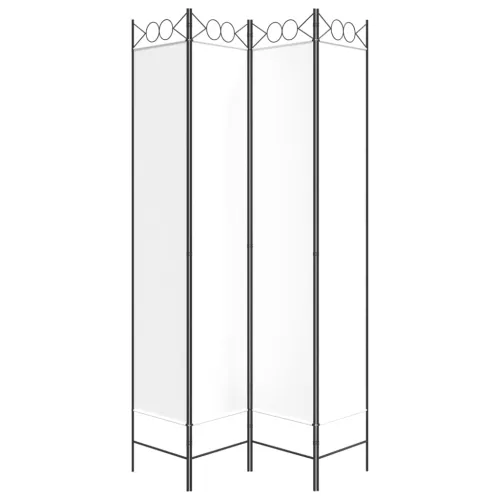 Paravan - Sobna pregrada s 4 panela bijela 160x220 cm od tkanine - Bijela 160 x 220 cm Cijena