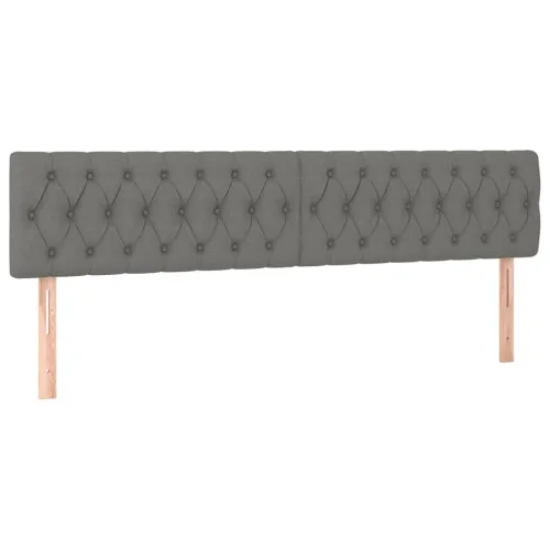 LED uzglavlje tamnosivo 200 x 7 x 78/88 cm od tkanine - Tamno siva 200 x 7 x 78/88 cm Cijena