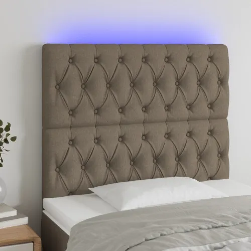 LED uzglavlje smeđesivo 90x7x118/128 cm od tkanine - Sivo-smeđa 90 x 7 x 118/128 cm Cijena