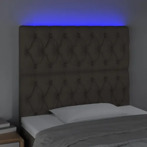 LED uzglavlje smeđesivo 90x7x118/128 cm od tkanine - Sivo-smeđa 90 x 7 x 118/128 cm Cijena