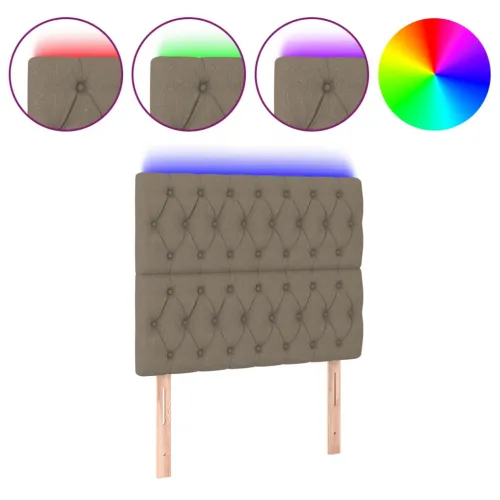 LED uzglavlje smeđesivo 90x7x118/128 cm od tkanine - Sivo-smeđa 90 x 7 x 118/128 cm Cijena